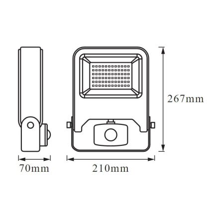 Ledvance - LED Reflektor sa senzorom ENDURA LED/50W/230V IP44