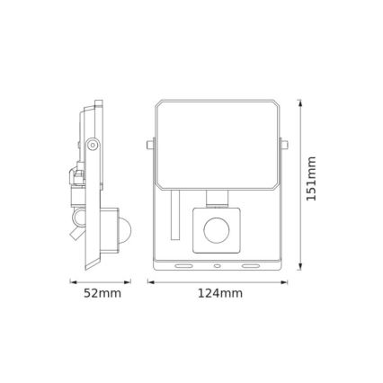 Ledvance - LED reflektor sa senzorom pokreta i sumraka FLOODLIGHT LED/20W/230V 4000K IP65