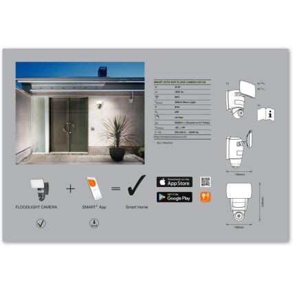 Ledvance - LED Reflektor sa senzorom i kamerom SMART+ LED/24W/230V IP44 Wi-Fi