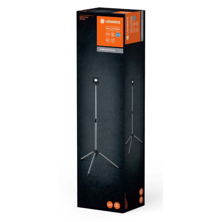 Ledvance - LED Vanjski reflektor sa stalkom WORKLIGHT TRIPOD LED/10W/230V 6500K IP65