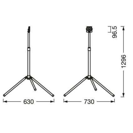 Ledvance - LED Vanjski reflektor sa stalkom WORKLIGHT TRIPOD LED/10W/230V 6500K IP65