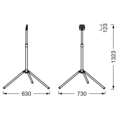 Ledvance - LED Vanjski reflektor sa stalkom WORKLIGHT TRIPOD LED/20W/230V 6500K IP65