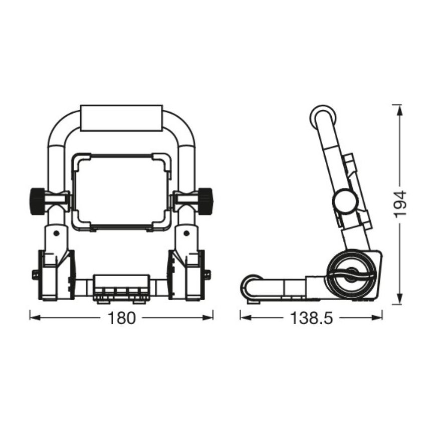 Ledvance - LED Vanjski reflektor WORKLIGHT R-STAND LED/10W/230V 6500K IP65