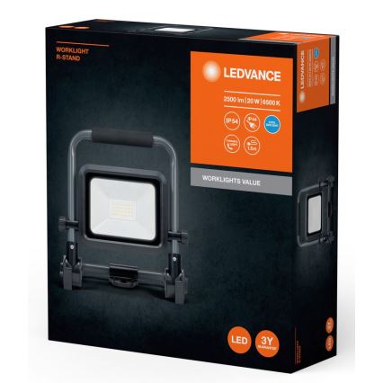 Ledvance - LED Vanjski reflektor WORKLIGHT R-STAND LED/20W/230V 6500K IP54