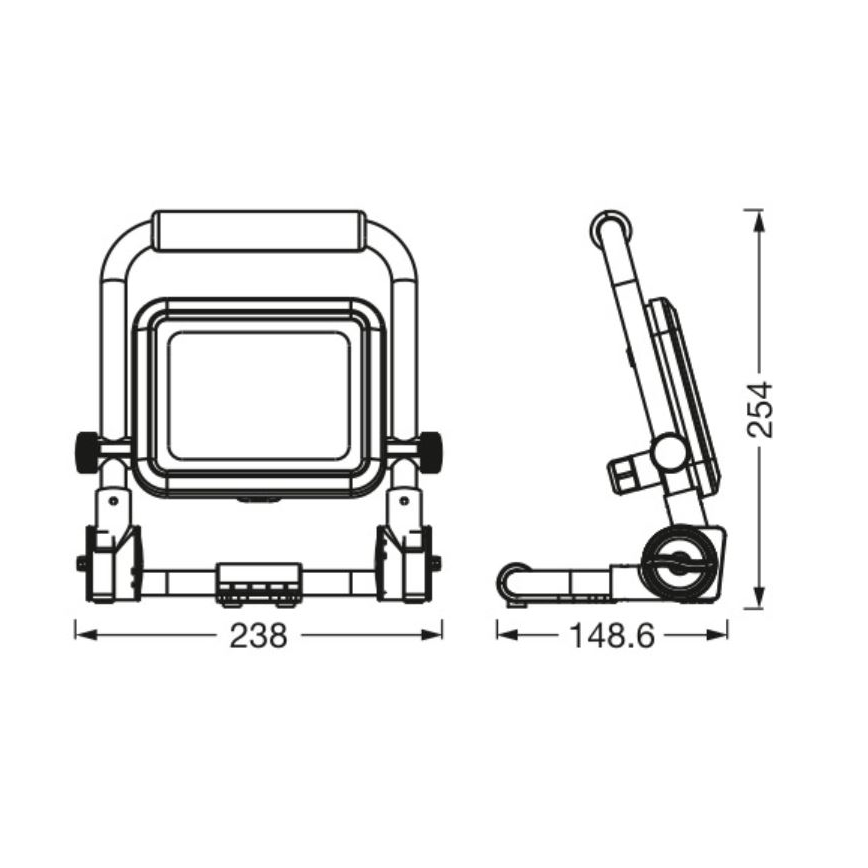 Ledvance - LED Vanjski reflektor WORKLIGHT R-STAND LED/20W/230V 6500K IP54
