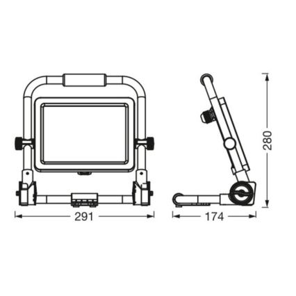 Ledvance - LED Vanjski reflektor WORKLIGHT R-STAND LED/50W/230V 6500K IP65