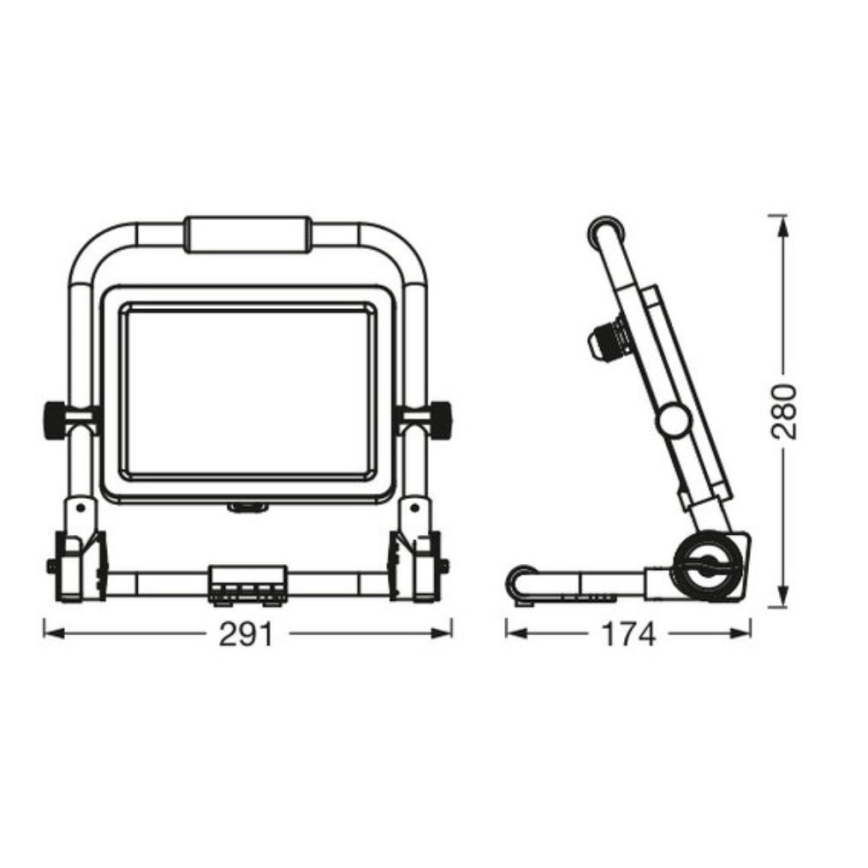 Ledvance - LED Vanjski reflektor WORKLIGHT R-STAND LED/50W/230V 6500K IP65