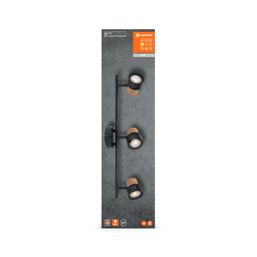 Ledvance - LED Reflektorska svjetiljka DECOR CORK 3xGU10/3,4W/230V