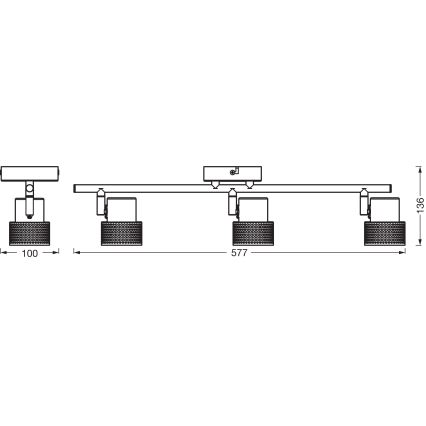 Ledvance - LED Reflektorska svjetiljka DECOR CORK 3xGU10/3,4W/230V