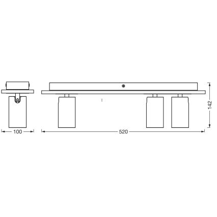 Ledvance - LED Reflektorska svjetiljka DECOR MERCURY 3xGU10/3,4W/230V