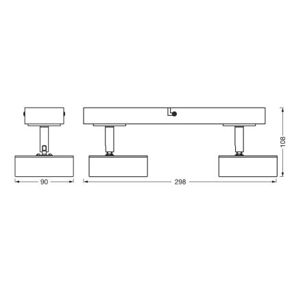 Ledvance - LED Reflektorska svjetiljka DECOR PLUTO 2xLED/4,8W/230V