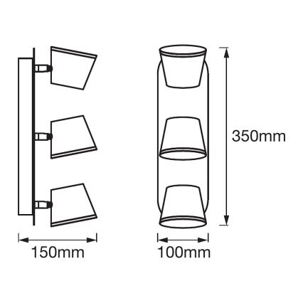 Ledvance - LED Reflektorska svjetiljka za kupaonicu SPOT 3xLED/7W/230V IP44 3000/4000K CRI 90 Ra