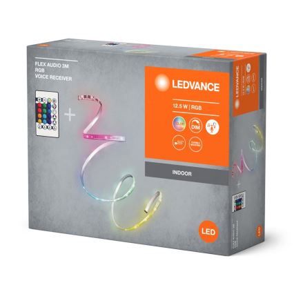 Ledvance - LED RGB fleksibilna traka za osvjetljenje FLEX AUDIO 3m LED/12,5W/230V + daljinski upravljač