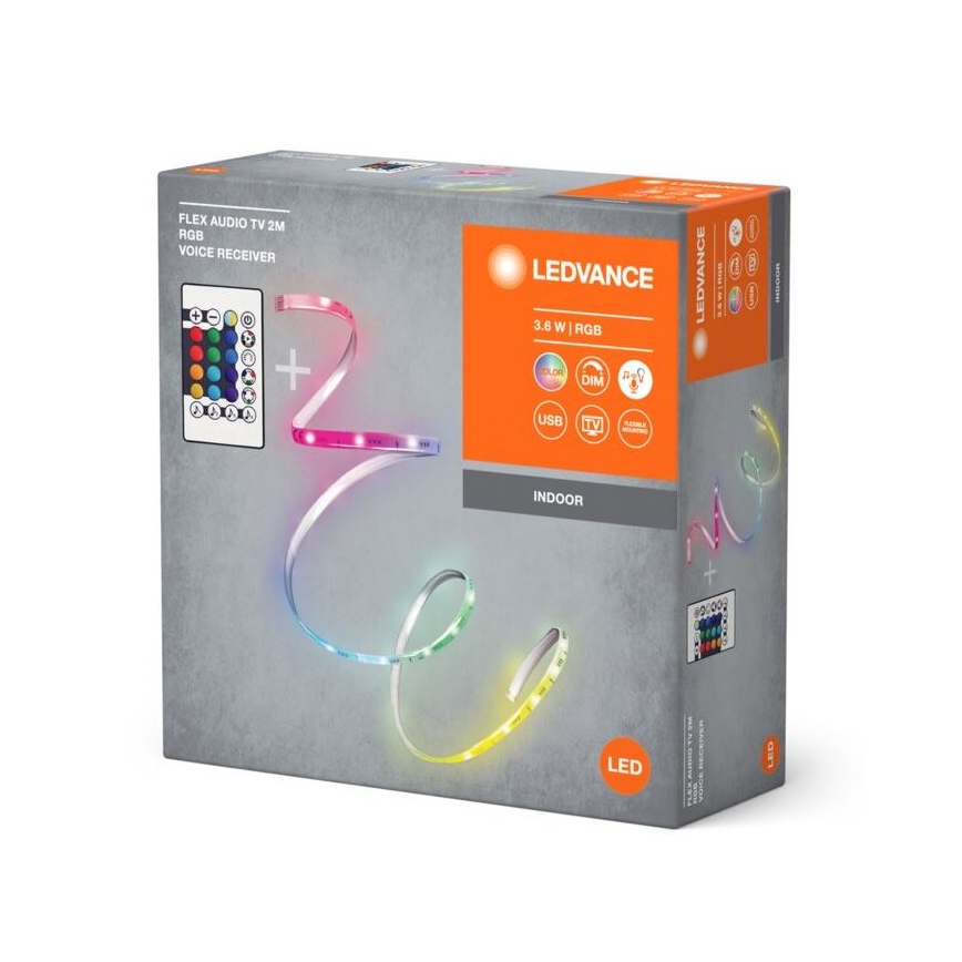Ledvance - LED RGB fleksibilna traka za TV FLEX AUDIO 2m LED/3,6W/5V + daljinski upravljač