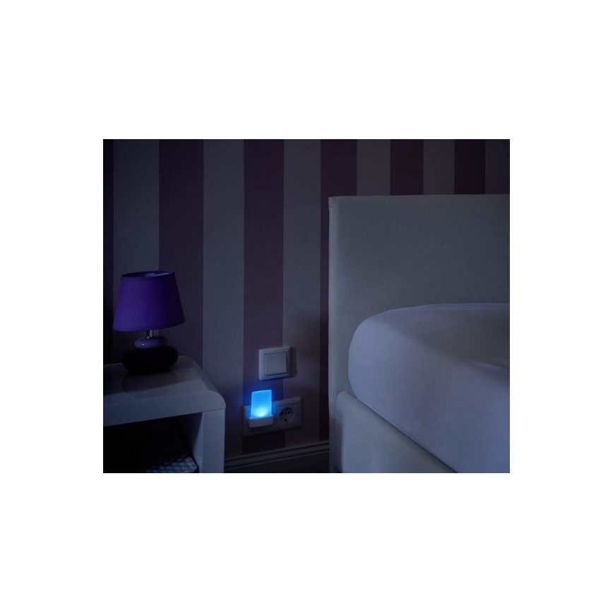 Ledvance - LED RGB Noćno svjetlo sa senzorom LUNETTA LED/0,28W/230V