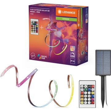 Ledvance - LED RGB podesivi solarni trak FLEX MAGIC 5m LED/1,6W/5V + daljinski upravljač
