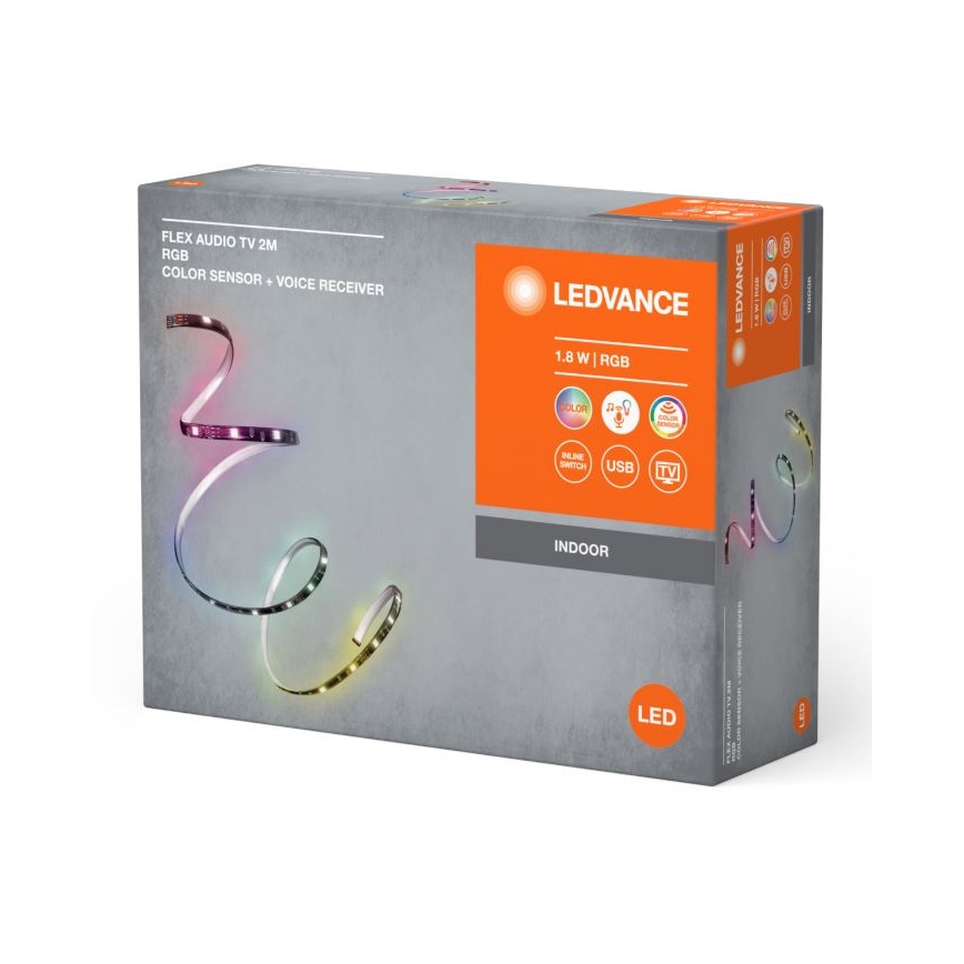 Ledvance - LED RGB Prigušiva traka za TV sa senzorom FLEX AUDIO 2m LED/1,8W/5V