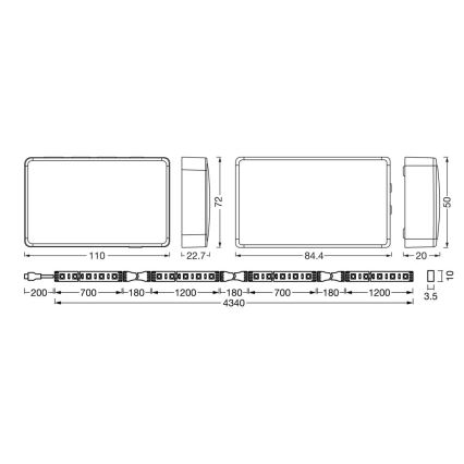 Ledvance - LED RGB Prigušiva traka za TV SYNCH BOX FLEX SMART+ MAGIC 4,5m LED/18W/230V Wi-Fi