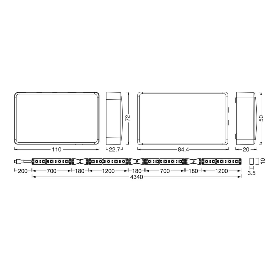 Ledvance - LED RGB Prigušiva traka za TV SYNCH BOX FLEX SMART+ MAGIC 4,5m LED/18W/230V Wi-Fi