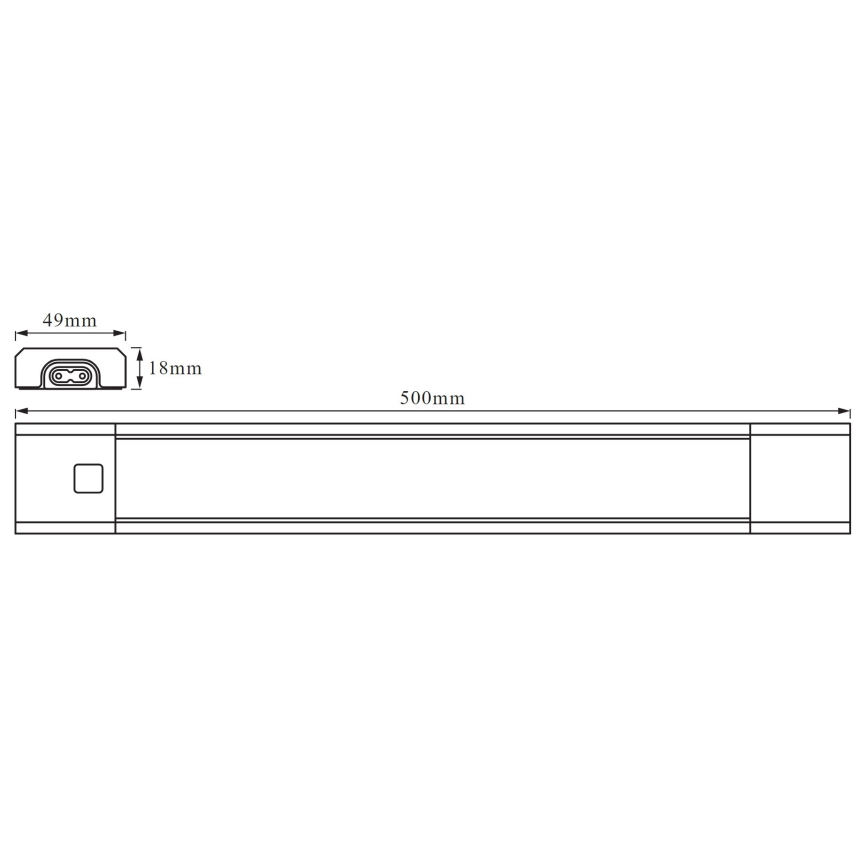 Ledvance - LED RGB Dimabilno podkuhinjsko svjetlo SLIM LED/8W/230V + daljinski upravljač
