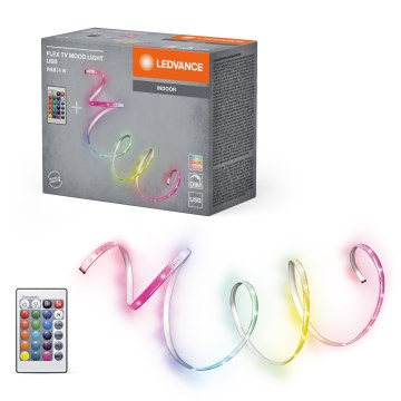 Ledvance - LED RGB traka s prigušivanjem FLEX TV MOOD 1m LED/4W/5V + daljinski upravljač