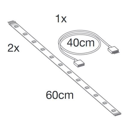 Ledvance - LED RGB+TW Proširujuća prigušiva traka SMART+ FLEX 1,2m LED/6W/12V