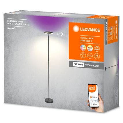Ledvance - LED RGBW podna svjetiljka s mogućnošću prigušivanja SMART+ FLOOR LED/24W/230V 2700-5000K Wi-Fi