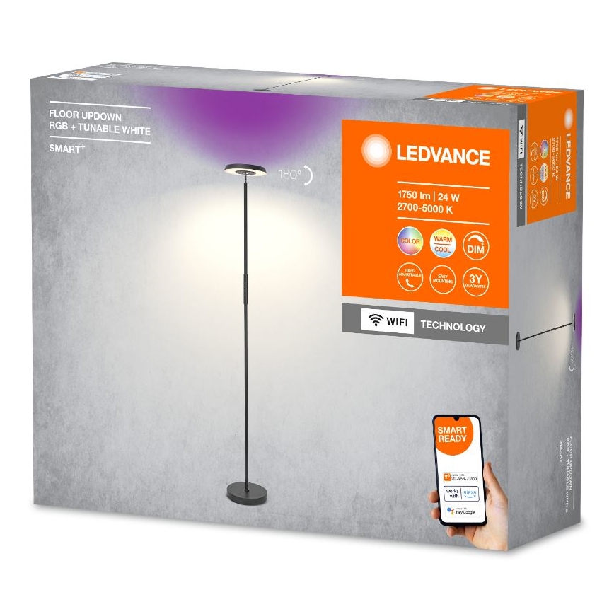 Ledvance - LED RGBW podna svjetiljka s mogućnošću prigušivanja SMART+ FLOOR LED/24W/230V 2700-5000K Wi-Fi