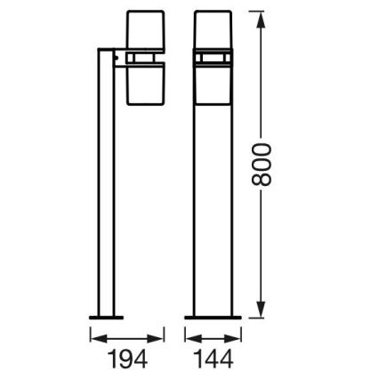 Ledvance - LED RGBW Prigušiva vanjska lampa SMART+ FLARE 2xLED/7W/230V Wi-Fi IP44