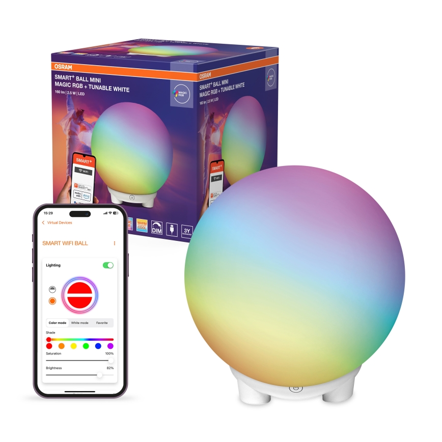 Ledvance - LED RGBW prigušiva punjiva stolna svjetiljka SMART+ MAGIC LED/2,5W/5V 2200-6500K Wi‑Fi bijela