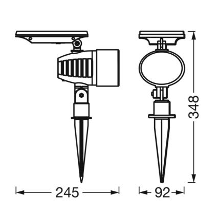 Ledvance - LED RGBW Prigušiva solarna lampa SMART+ SOLAR LED/0,6W/3,7V 2000 mAh 3000-6500K IP44
