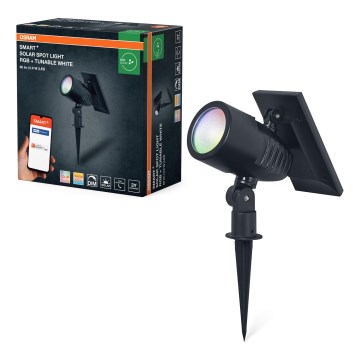 Ledvance - LED RGBW prigušiva solarna svjetiljka SMART+ SOLAR LED/0,6W/3,7V 2000 mAh 3000-6500K IP44