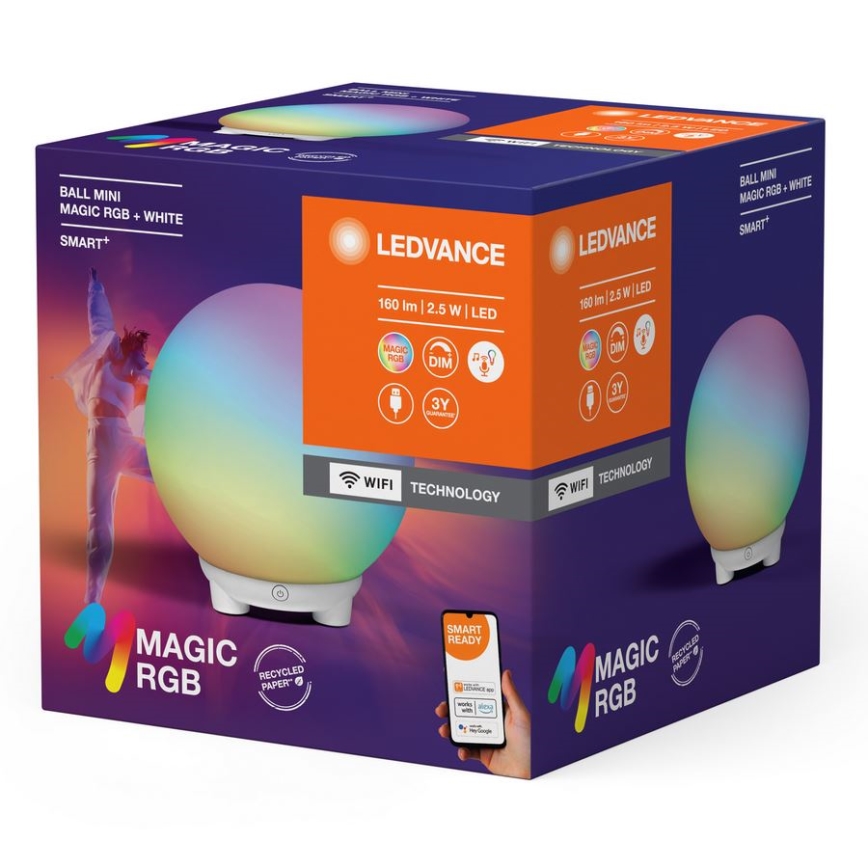 Ledvance - LED RGBW Prigušiva punjiva stolna lampa SMART+ MAGIC LED/2,5W/5V 2200-6500K Wi-Fi
