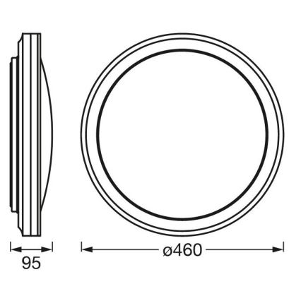 Ledvance - LED RGBW Prigušiva stropna svjetiljka SMART+ CIRCLE LED/28W/230V 3000-6500K Wi-Fi