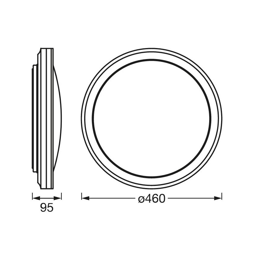 Ledvance - LED RGBW Prigušiva stropna svjetiljka SMART+ CIRCLE LED/28W/230V 3000-6500K Wi-Fi