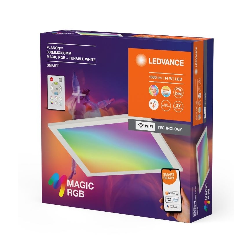 Ledvance - LED RGBW Prigušiva stropna svjetiljka SMART+ MAGIC LED/14W/230V 2700-6500K Wi-Fi + daljinski upravljač