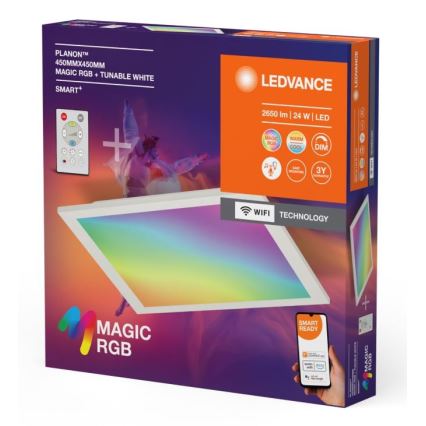 Ledvance - LED RGBW Prigušiva stropna svjetiljka SMART+ MAGIC LED/24W/230V 2700-6500K Wi-Fi + daljinski upravljač