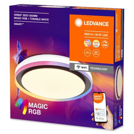 Ledvance - LED RGBW Prigušiva stropna svjetiljka SMART+ MAGIC LED/38W/230V 2700-6500K Wi-Fi