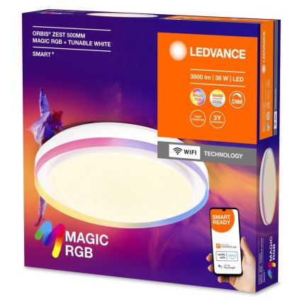 Ledvance - LED RGBW Prigušiva stropna svjetiljka SMART+ MAGIC LED/38W/230V  2700-6500K Wi-Fi