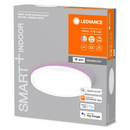 Ledvance - LED RGBW Prigušiva stropna svjetiljka SMART+ ORBIS LED/19W/230V 2700-6500K Wi-Fi