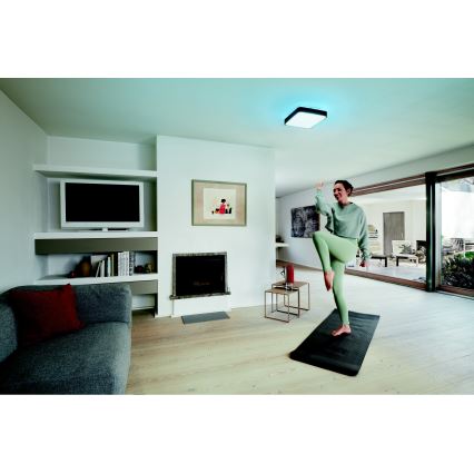 Ledvance - LED RGBW Prigušiva stropna svjetiljka SMART+ ORBIS LED/28W/230V 3000-6500K Wi-Fi crna