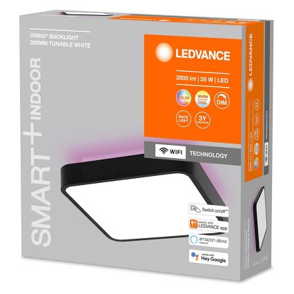 Ledvance - LED RGBW Prigušiva stropna svjetiljka SMART+ ORBIS LED/28W/230V 3000-6500K Wi-Fi crna