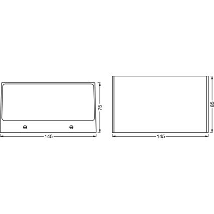 Ledvance - LED RGBW Prigušiva vanjska zidna svjetiljka SMART+ BRICK LED/14W/230V Wi-Fi IP44