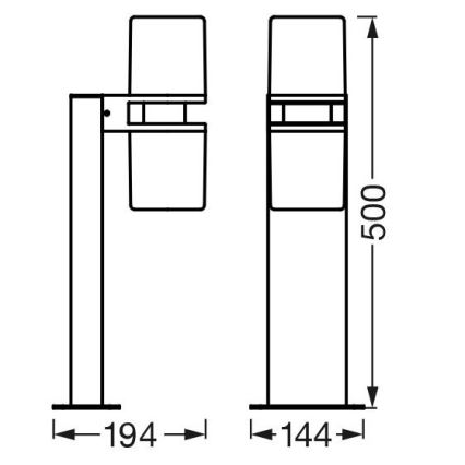 Ledvance - LED RGBW Prigušiva vanjska lampa CASCADE 2xLED/7W/230V IP44 Wi-Fi