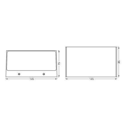 Ledvance - LED RGBW Prigušiva vanjska zidna svjetiljka SMART+ BRICK LED/14W/230V Wi-Fi IP44