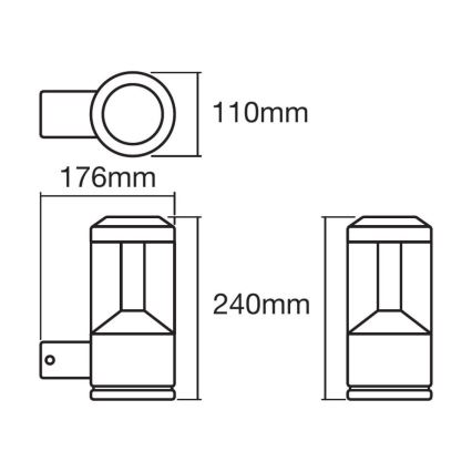 Ledvance -LED RGBW Prigušiva zidna svjetiljka SMART+ MODERN LED/12W/230V IP44 BT