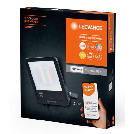 Ledvance - LED RGBW Prigušivi vanjski reflektor SMART+ FLOODLIGHT LED/100W/230V IP65 Wi-Fi