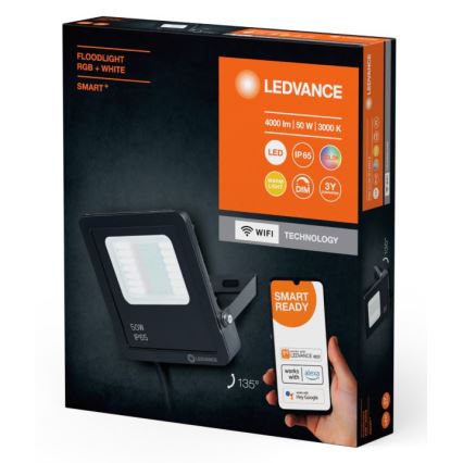 Ledvance - LED RGBW Prigušivi vanjski reflektor SMART+ FLOODLIGHT LED/50W/230V IP65 Wi-Fi