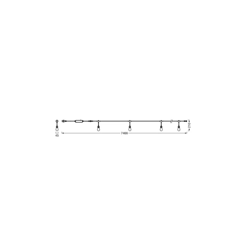Ledvance - LED RGBW Prigušivi vanjski lanac SMART+ STRING 12xLED/0,37W/230V IP44 Wi-Fi