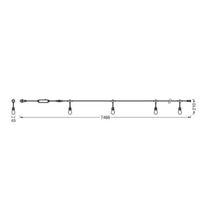 Ledvance - LED RGBW vanjski svjetlosni niz s mogućnošću prigušivanja SMART+ STRING 12xLED/0,37W/230V IP44 Wi-Fi